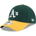 gron-och-gul-justerbar-kurvad-keps-9forty-the-league-fran-oakland-athletics-mlb-av-new-era