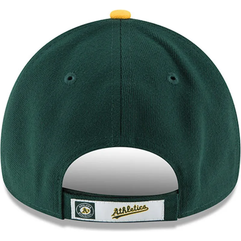 gron-och-gul-justerbar-kurvad-keps-9forty-the-league-fran-oakland-athletics-mlb-av-new-era