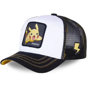 Șepci curbată camionagiu alb snapback PIK5 Pikachu Pokémon de Capslab