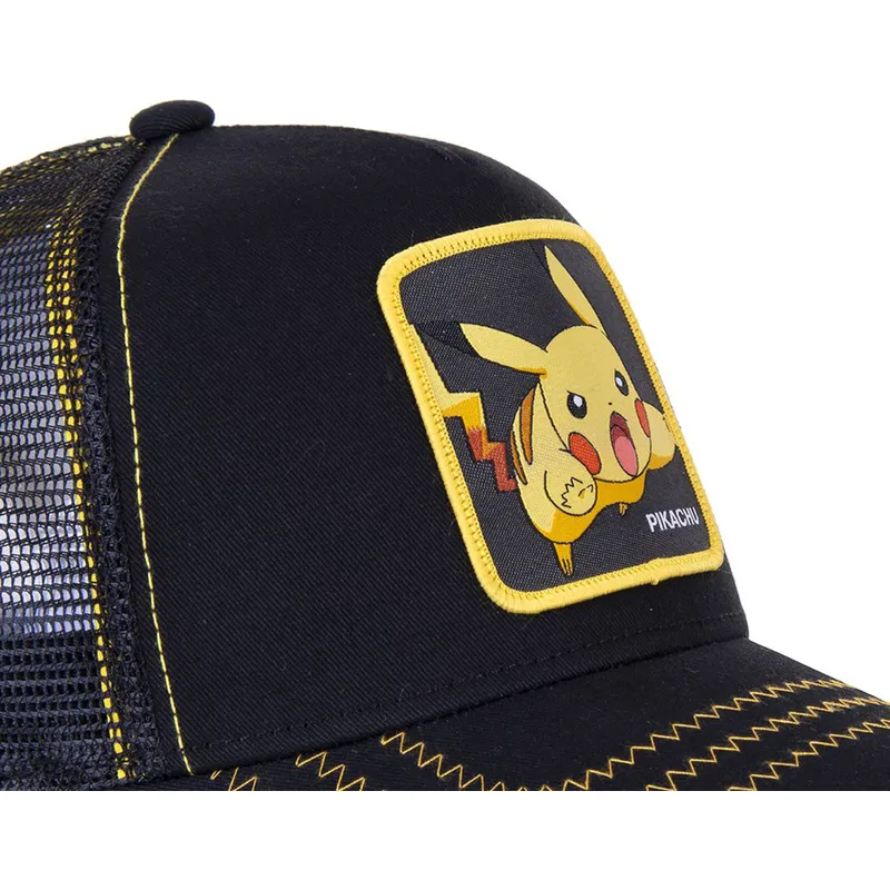 cap-curbata-black-snapback-pikachu-pokemon-de-capslab