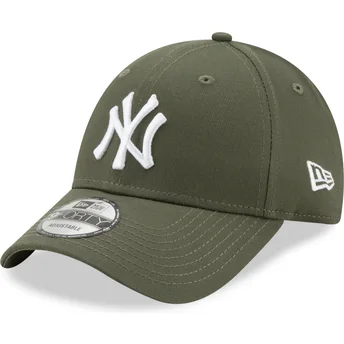 Grüne verstellbare Curved Cap 9FORTY League Essential der New York Yankees MLB von New Era