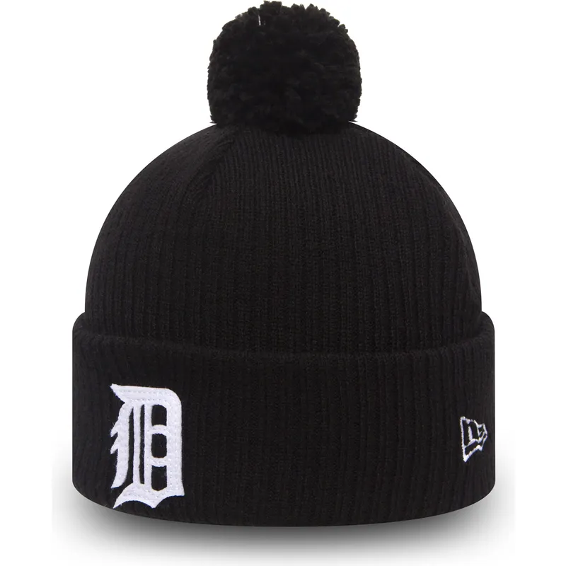 caciuli-pompon-negru-cuff-knit-lightweight-felt-bobble-de-detroit-tigers-mlb-de-new-era
