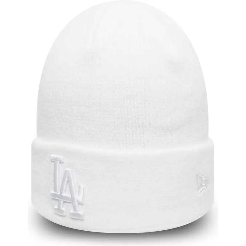 caciuli-alb-cuff-knit-league-essential-de-los-angeles-dodgers-mlb-de-new-era