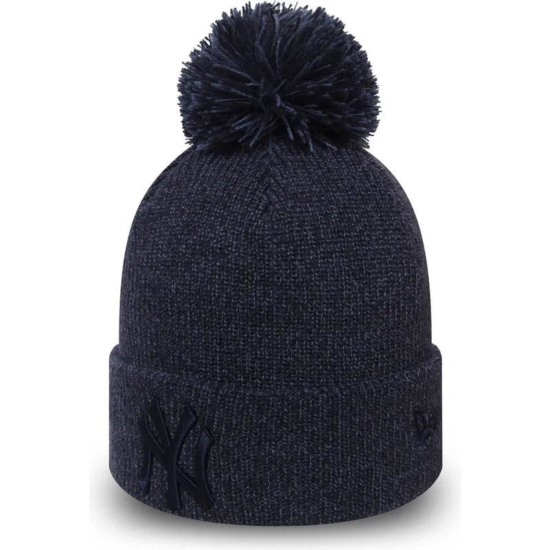 caciuli-pompon-albastru-cuff-knit-marl-bobble-de-new-york-yankees-mlb-de-new-era