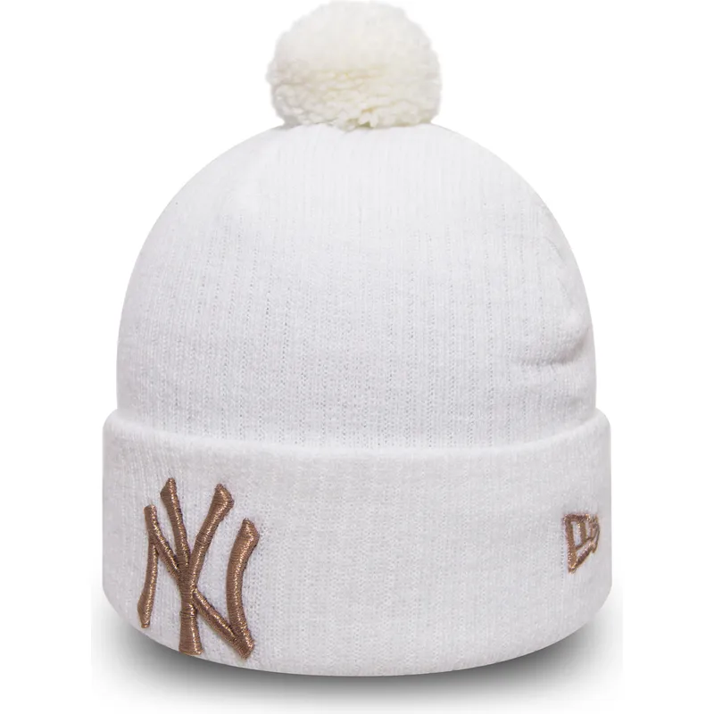 caciuli-pompon-alb-cuff-knit-sport-waffle-de-new-york-yankees-mlb-de-new-era
