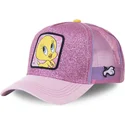 epci-curbata-roz-snapback-purpurina-twe4-tweety-looney-tunes-de-capslab