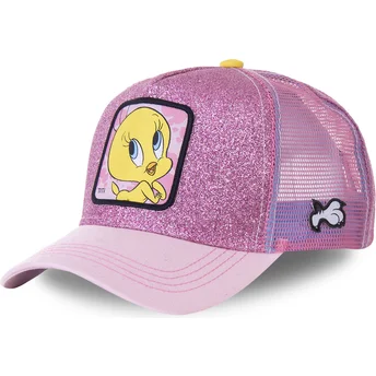 epci-curbata-roz-snapback-purpurina-twe4-tweety-looney-tunes-de-capslab