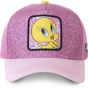 epci-curbata-roz-snapback-purpurina-twe4-tweety-looney-tunes-de-capslab
