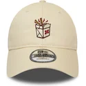 casquette-courbee-creme-ajustable-9twenty-takeaway-new-era