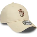 casquette-courbee-creme-ajustable-9twenty-takeaway-new-era