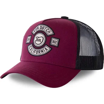 Casquette trucker grenat BIKBOR Von Dutch