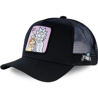 Schwarze Trucker-Cap LOO1 Rick und Morty von Capslab