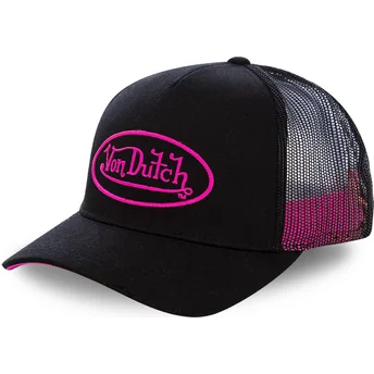 epci-curbata-negru-snapback-rosa-neo-pin-de-von-dutch