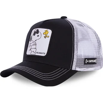 Cappellino trucker nero e bianco Snoopy Joe Cool NAW1 Peanuts di Capslab