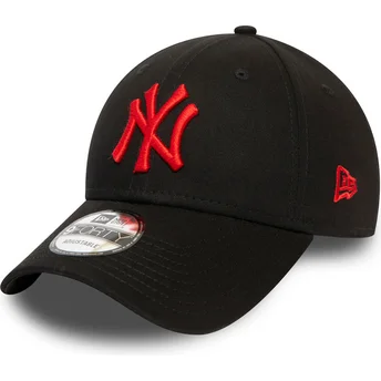 Șepci curbată negru bandă reglabilă 9FORTY League Essential de New York Yankees MLB de New Era