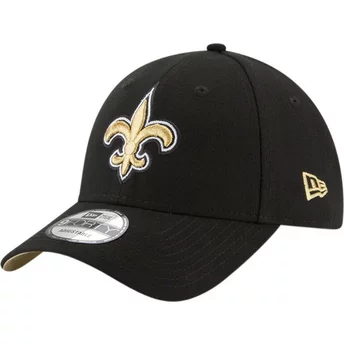 New Era Curved Brim 9FORTY The League New Orleans Saints NFL Black Adjustable Cap