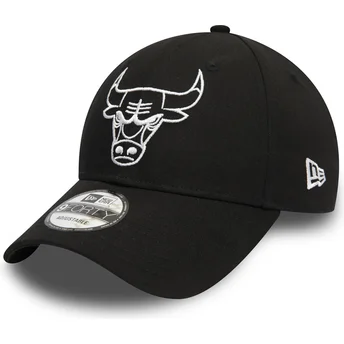 Șepci curbată negru reglabilă 9FORTY League Essential de Chicago Bulls NBA de New Era