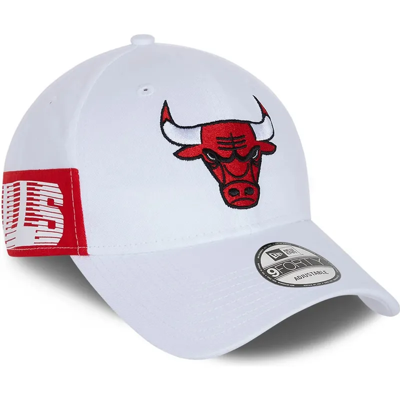 epci-curbata-alb-reglabila-9forty-side-mark-de-chicago-bulls-nba-de-new-era