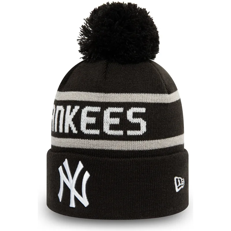 caciuli-pompon-negru-cuff-knit-jake-de-new-york-yankees-mlb-de-new-era