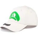 casquette-courbee-blanche-snapback-luigi-icon-super-mario-bros-difuzed