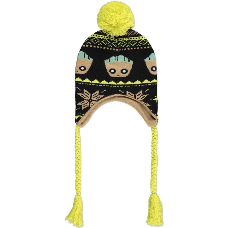 difuzed-groot-christmas-marvel-comics-black-sherpa-beanie