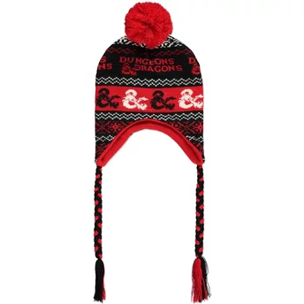 Difuzed Dungeons & Dragons Red and Black Sherpa Beanie