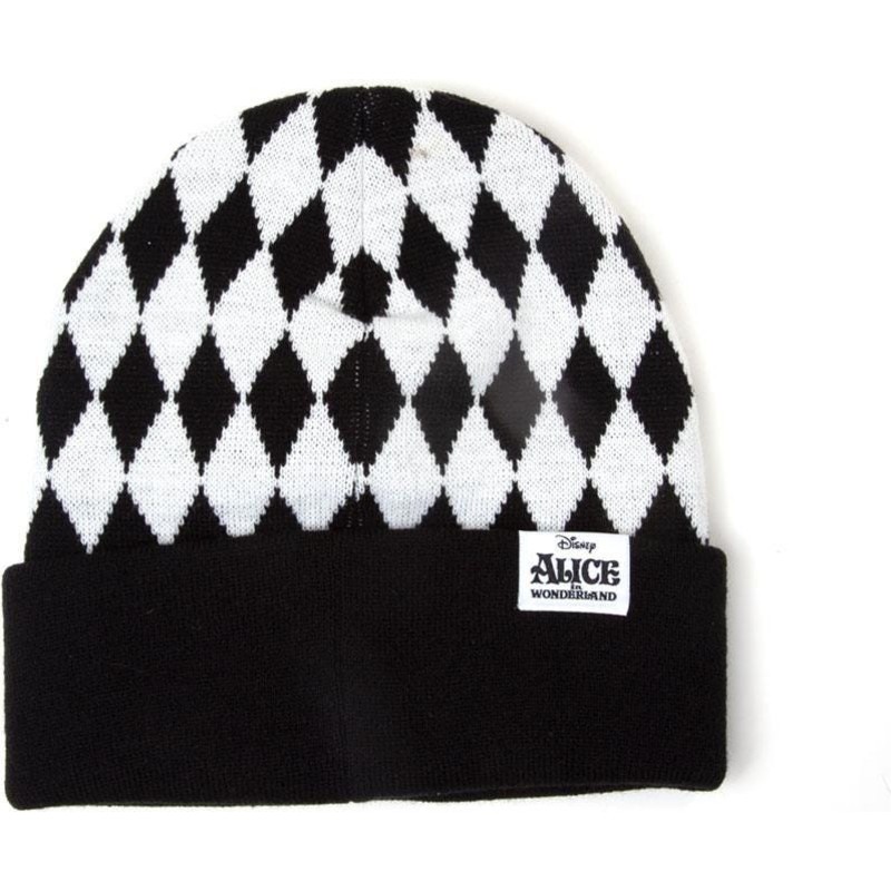 difuzed-alice-alice-in-wonderland-black-and-white-beanie