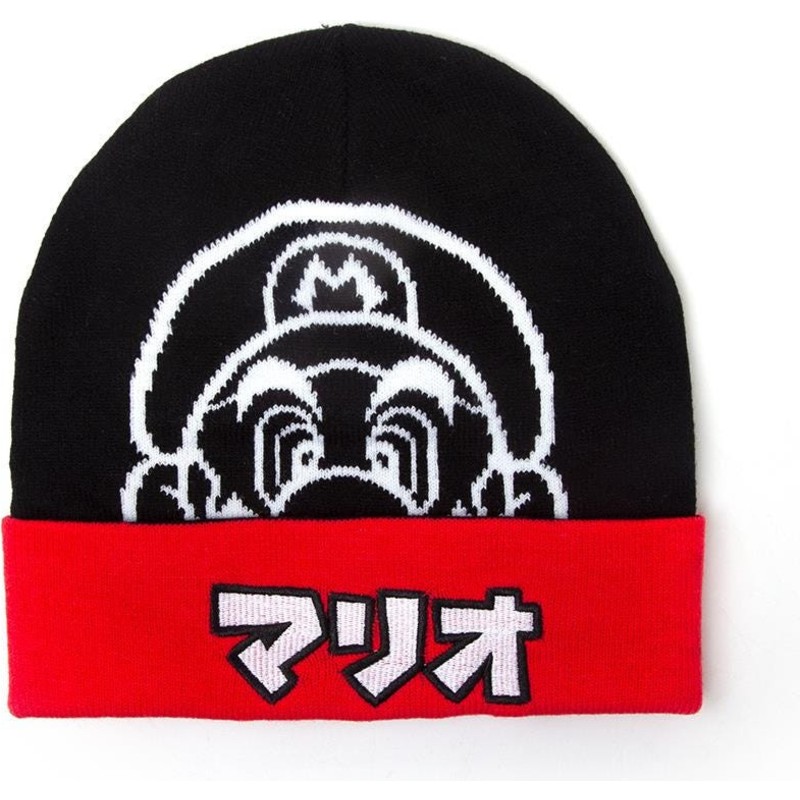 difuzed-mario-japanese-super-mario-bros-black-and-red-beanie