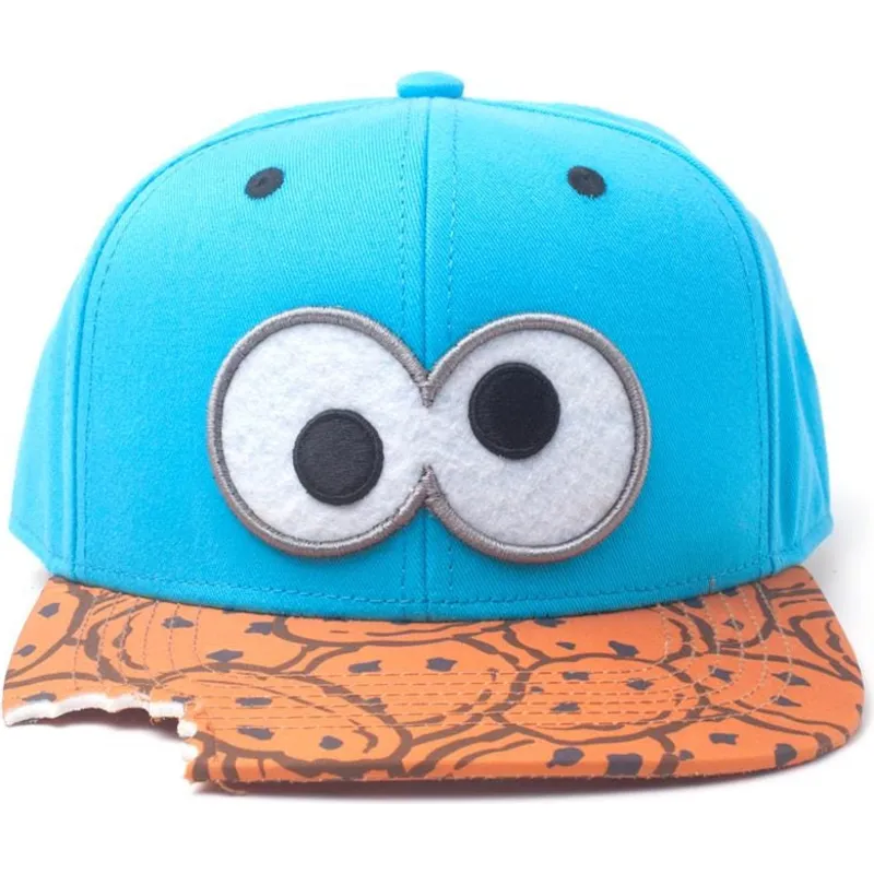 epci-plata-albastru-snapback-de-las-galletas-cookie-bite-barrio-sesamo-de-difuzed