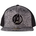 cappello-snapback-grigio-e-nero-con-visiera-piatta-logo-metal-avengers-marvel-comics-di-difuzed