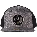 difuzed-flat-brim-metal-avengers-logo-marvel-comics-grey-and-black-snapback-cap