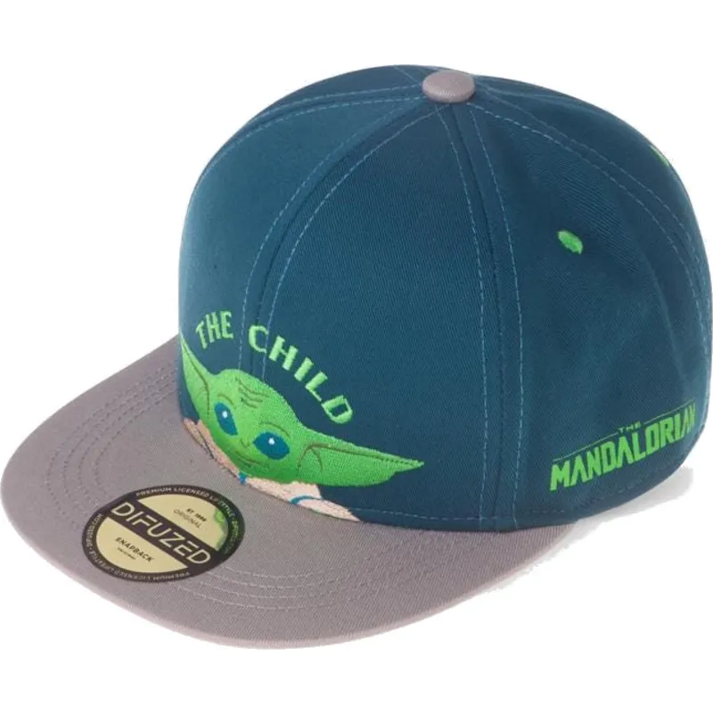 epci-plata-albastru-snapback-pentru-copii-baby-yoda-the-child-the-mandalorian-de-difuzed
