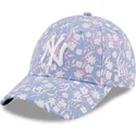 epci-curbata-albastru-reglabila-rosa-9forty-floral-de-new-york-yankees-mlb-de-new-era