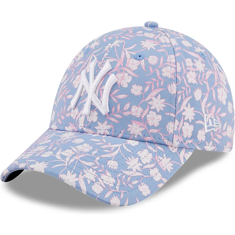 epci-curbata-albastru-reglabila-rosa-9forty-floral-de-new-york-yankees-mlb-de-new-era