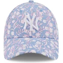 epci-curbata-albastru-reglabila-rosa-9forty-floral-de-new-york-yankees-mlb-de-new-era