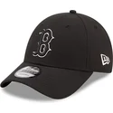 casquette-courbee-noire-ajustable-9forty-black-and-silver-boston-red-sox-mlb-new-era