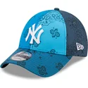 epci-curbata-albastru-reglabila-9forty-paisley-print-de-new-york-yankees-mlb-de-new-era