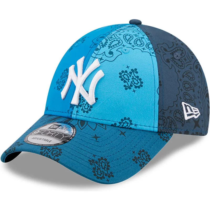 epci-curbata-albastru-reglabila-9forty-paisley-print-de-new-york-yankees-mlb-de-new-era
