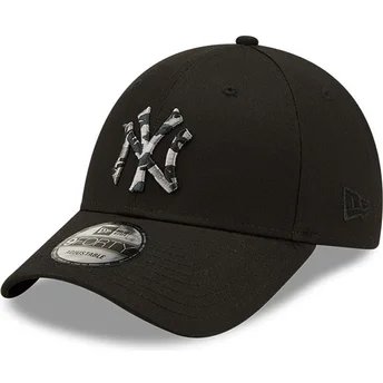 casquette-courbee-noire-ajustable-9forty-camo-infill-new-york-yankees-mlb-new-era