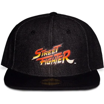 Czarna czapka z daszkiem snapback z logo Street Fighter od Difuzed