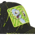 gorra-curva-negra-y-verde-ajustable-tag-ric-rick-y-morty-de-capslab