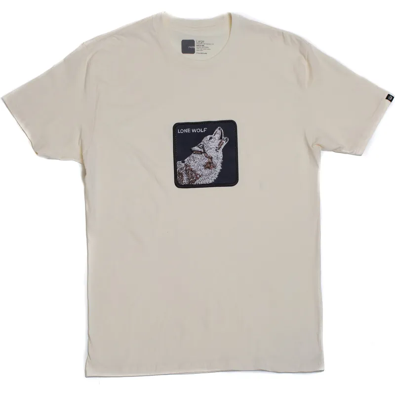 tricouri-maneca-scurta-bej-de-lone-wolf-solitario-pawsome-the-farm-de-goorin-bros