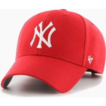 Cappellino curvo rosso snapback MVP dei New York Yankees MLB di 47 Brand