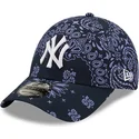 epci-curbata-bleumarin-reglabila-9forty-paisley-print-de-new-york-yankees-mlb-de-new-era