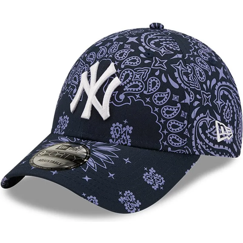 epci-curbata-bleumarin-reglabila-9forty-paisley-print-de-new-york-yankees-mlb-de-new-era