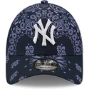 epci-curbata-bleumarin-reglabila-9forty-paisley-print-de-new-york-yankees-mlb-de-new-era