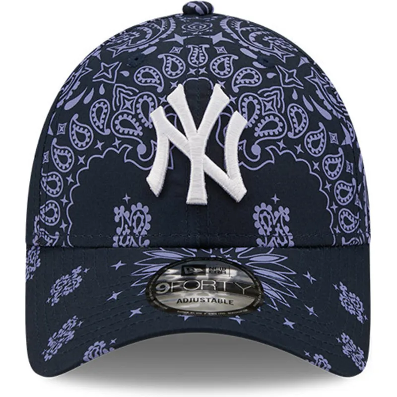 epci-curbata-bleumarin-reglabila-9forty-paisley-print-de-new-york-yankees-mlb-de-new-era