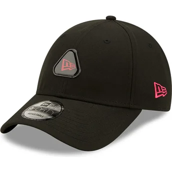 Gorra curva negra ajustable 9FORTY Tri Patch de New Era