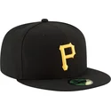 svart-platt-keps-justerad-59fifty-ac-perf-fran-pittsburgh-pirates-mlb-av-new-era