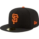 cappello-piatto-nero-aderente-59fifty-ac-perf-dei-san-francisco-giants-mlb-di-new-era